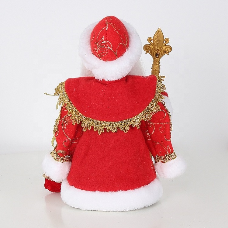 SOTE 30/40/50CM Musical Russian Ded Moroz Electric Doll With Gift Bags Red Christmas Singing Santa Claus For Home Decoration