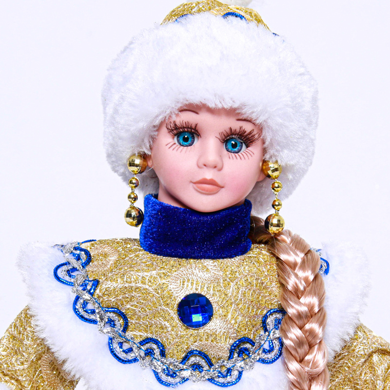 30/40CM Custom Size Christmas Electric santa claus russian Snow Princess Christmas Musical Russian Snegurochka Doll