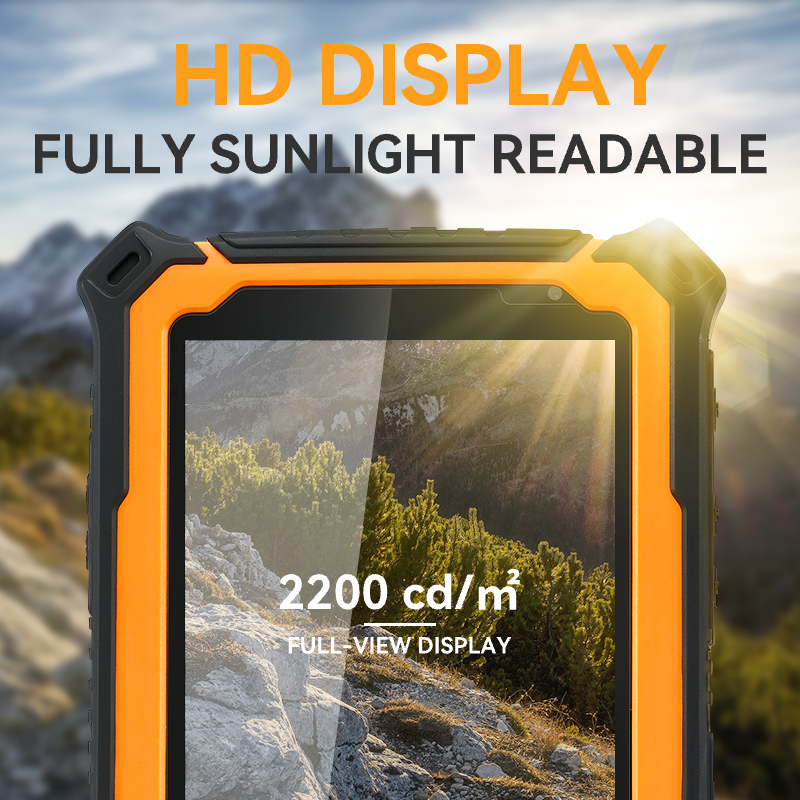 HUGEROCK T71 8gb 2200 nit  Reader For Professional Industrial Dustproof Computer 7 inch rugged Front Camera Tablet Pc Android