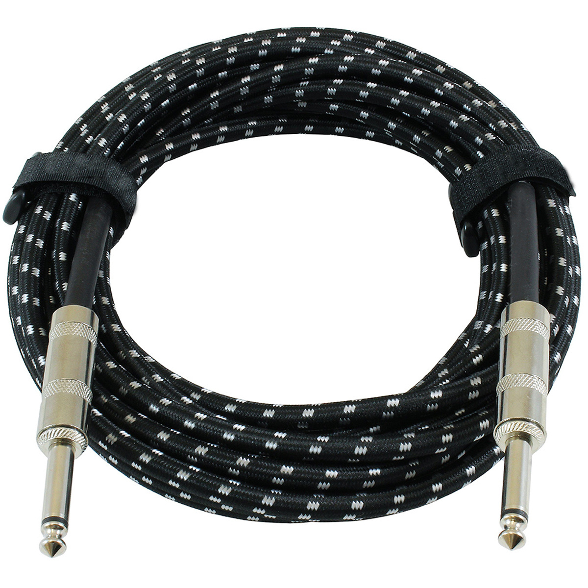 6.35mm Microphone Guitar Cable Speaker Audio Nylon Braid Cable Male TRS Stereo Audio Cable