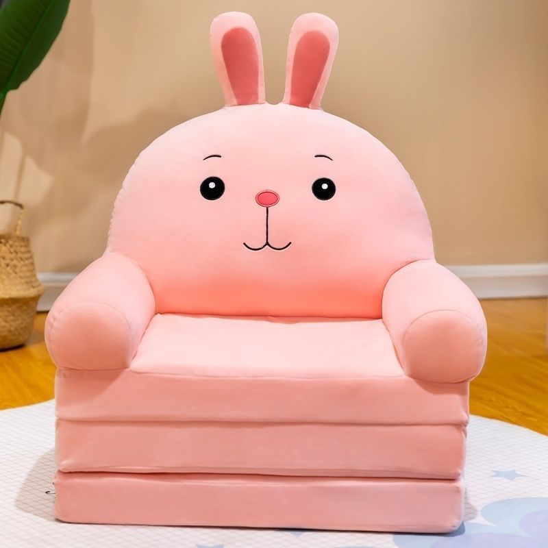 Wholesale Animal Children Foldable Sofa Baby Tatami Bed Plush Kids Toy Cartoon Sofa Baby Plush Animal Soft Chair