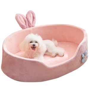 Factory Wholesale Removable Washable Kennel Pet Large Sofa Autumn Winter Dog Bed Sleeping Super Cute Pink Pet Mat Dog Bed