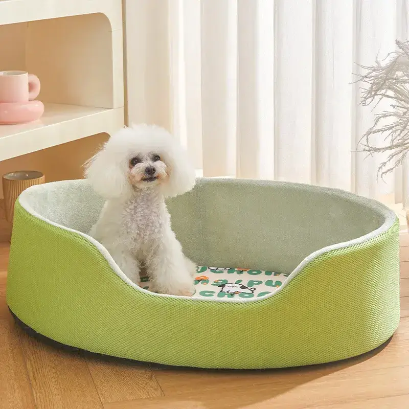 Factory Wholesale Removable Washable Kennel Pet Large Sofa Autumn Winter Dog Bed Sleeping Super Cute Pink Pet Mat Dog Bed