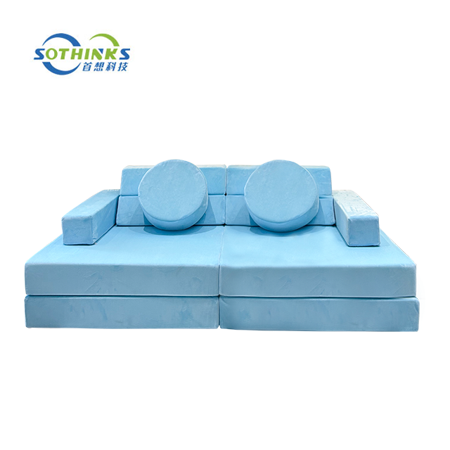 Newly 15Pcs Large Size Modular Kids Play Couch Kids Creativity Soft Printing Sofa Safety Building Blocks Kids Play Foam Couch