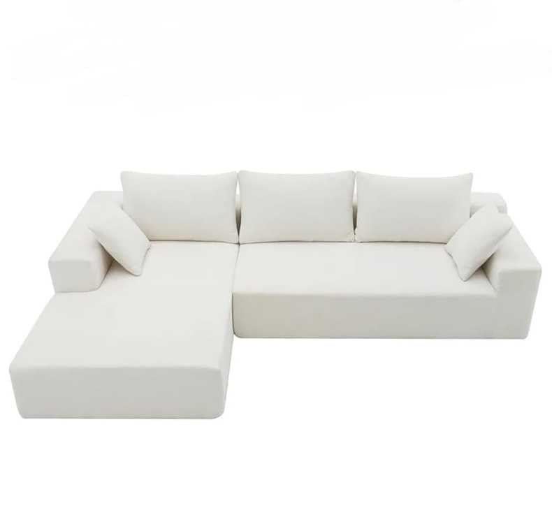 Custom Modular Sectional Compression Sofa Nordic Modern Office Salon White Combination Couch Living Room I L Shaped Sofa