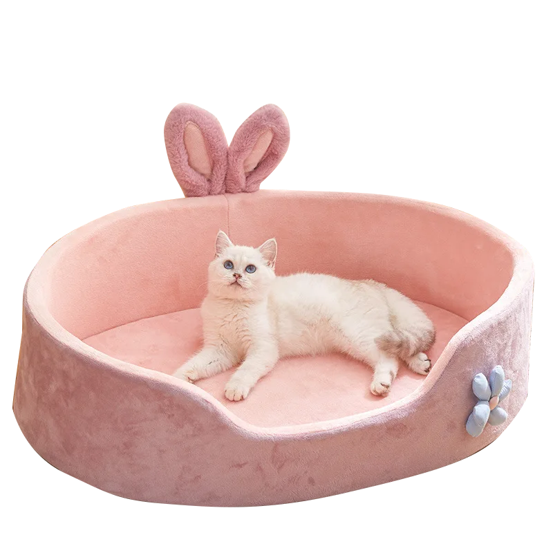 New Wholesale Pet Nest Fluffy Kennel Removable And Washable Mat Bed Teddy Small And Medium Sized Dog And Cat Pet Sofa Bed