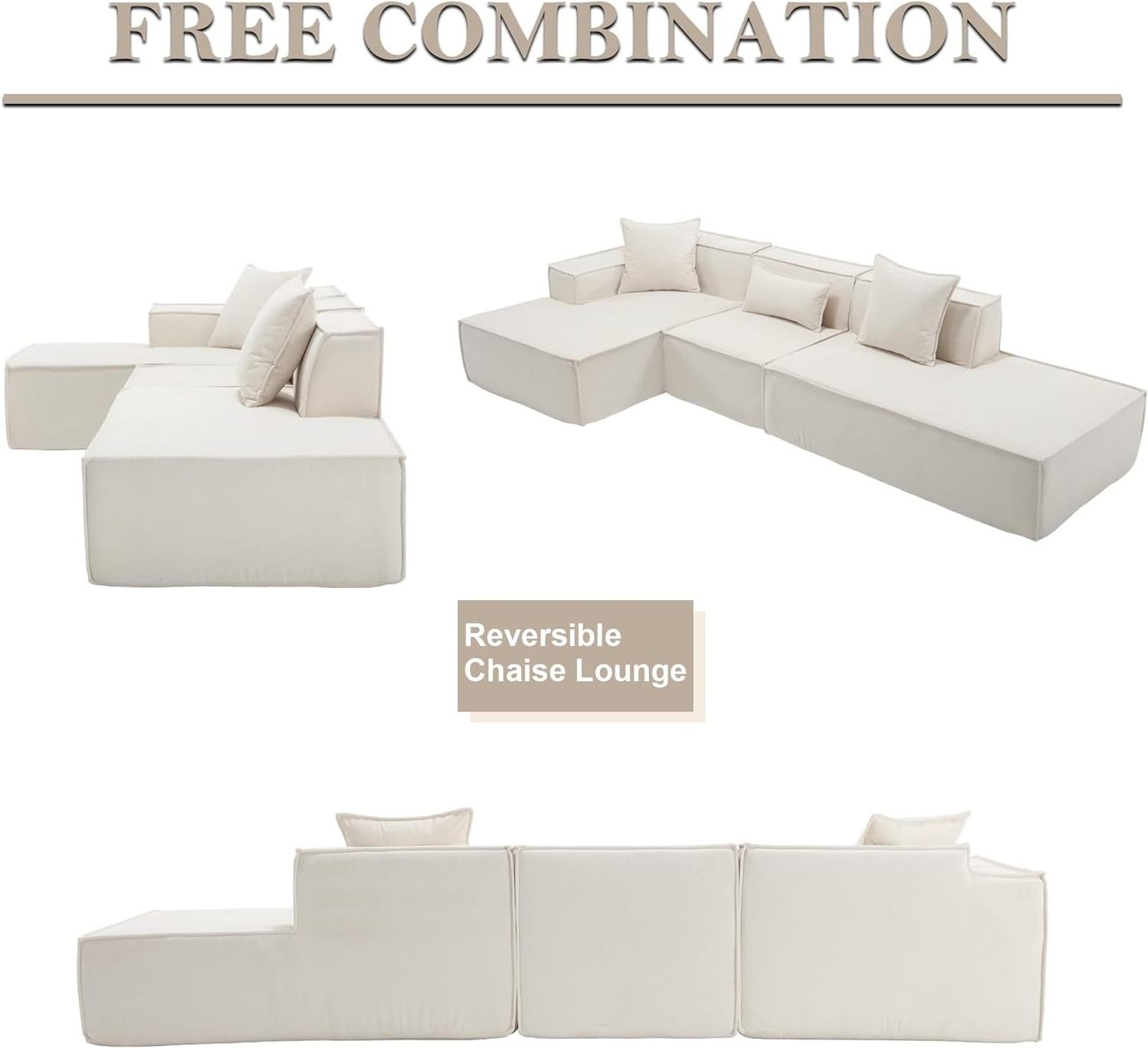 Nordic House Furniture Sofa Set Simple Assembly-Free Couch Living Room With Chaise Longue Sectional Fabric Sofa