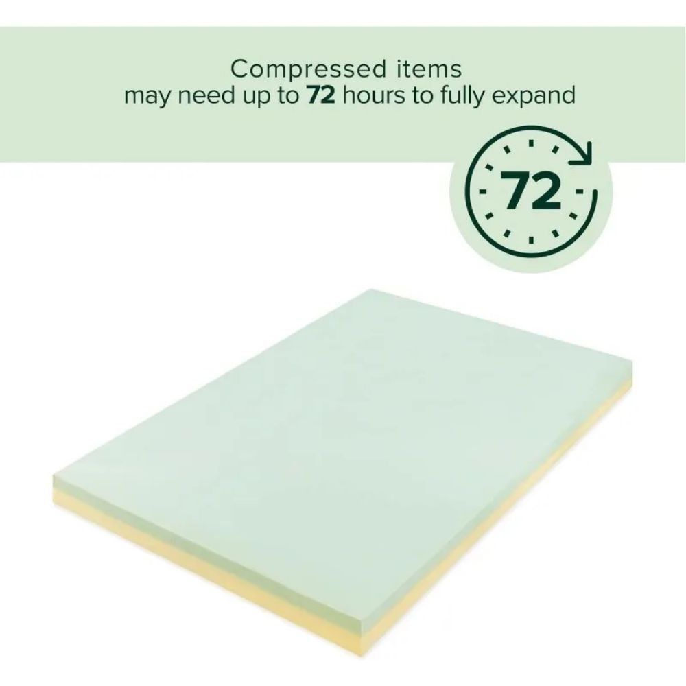 Wholesale Hight Quality Memory Foam Mattress Topper 3 Inch Twin Compressed Orthopedic Green Tea Memory Foam Mattress Topper