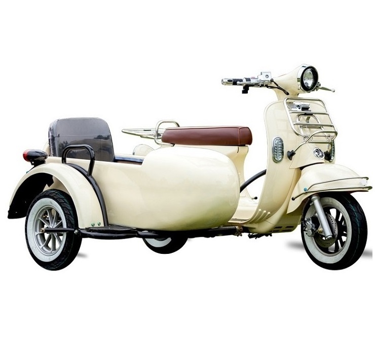 Vespa E With Sidecar China For Disabled Motor For Adult Electrique Motorcycles Tricycles