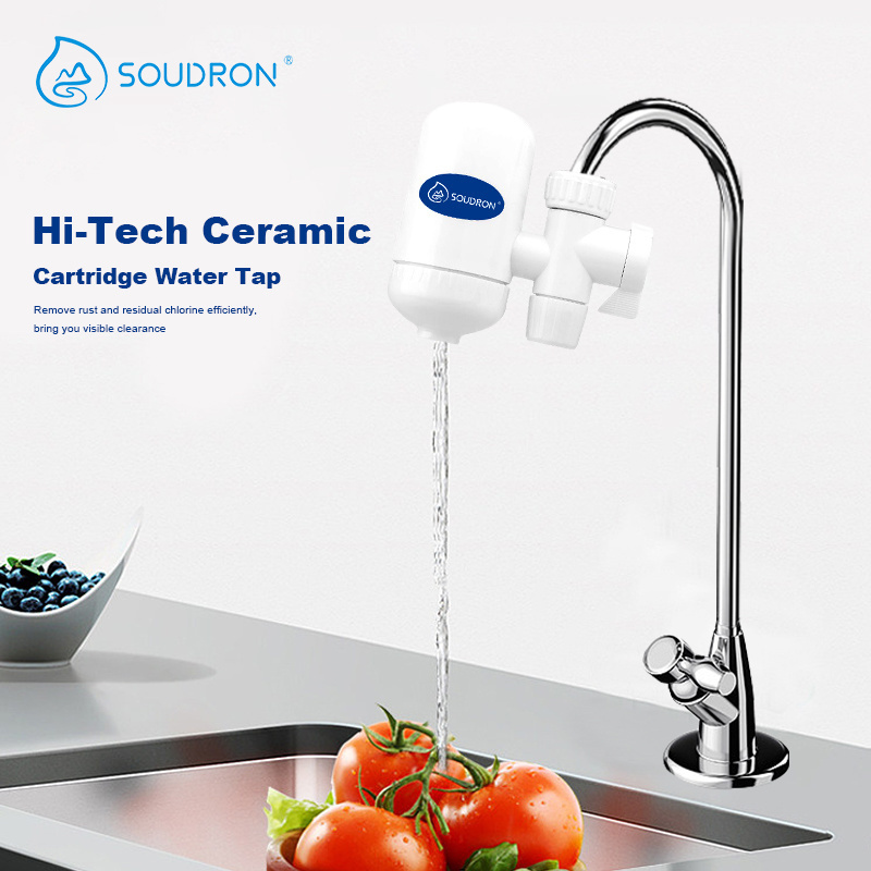 SOUDRON New Design Faucet Tap Water Filter household ceramic cartridge water purifier filter for kitchen