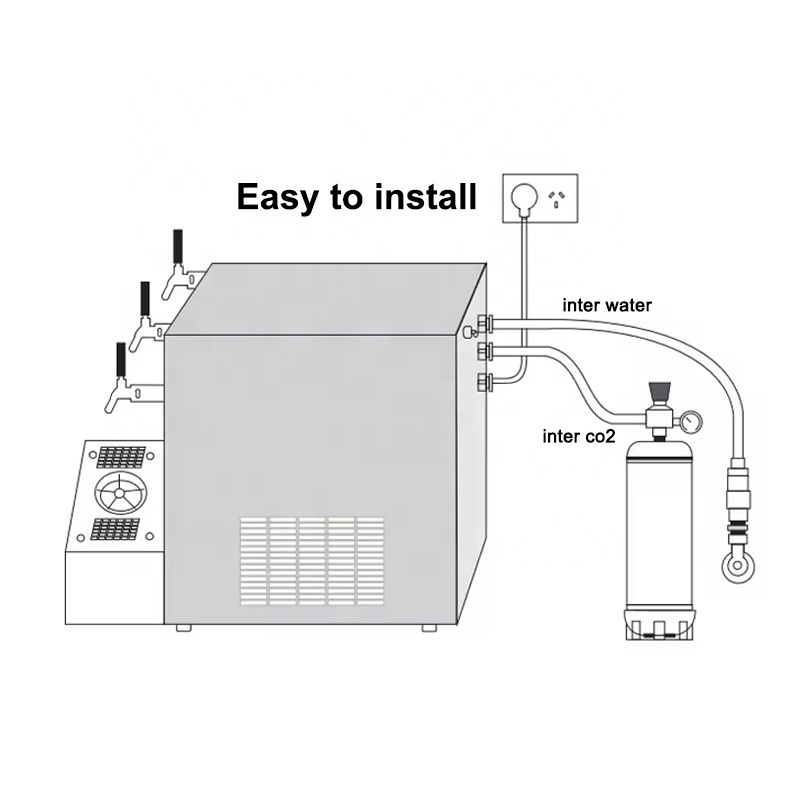 SOUDRON Hot Cold Sparkling Soda Maker Machine with Conter Top RO Water Cooler Hot Water Boiler CO2 Sparkling Water Dispenser