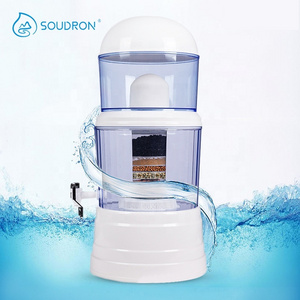 6 stages 14L ceramic mineral water pot direct drinking water dispenser desktop water filter purifier