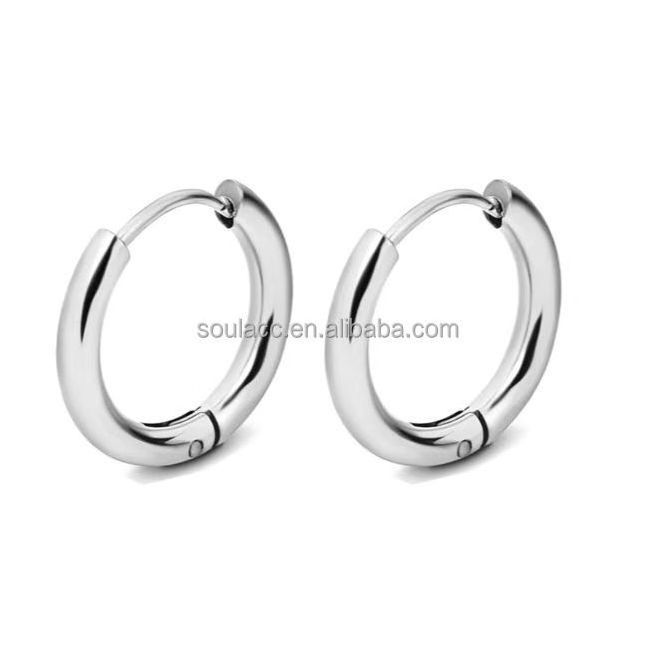 High Guality 2.5 mm 18k Gold Plated Stainless Steel Earring Hoop for DIY Jewelry