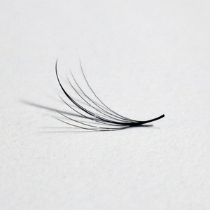 WISPY 7D 0.05 Korean Pbt Lashes 9mm 15Mm Eyelashes 16 Pairs Eyelash Extension Korean Black Custom OEM Hair Makeup Box