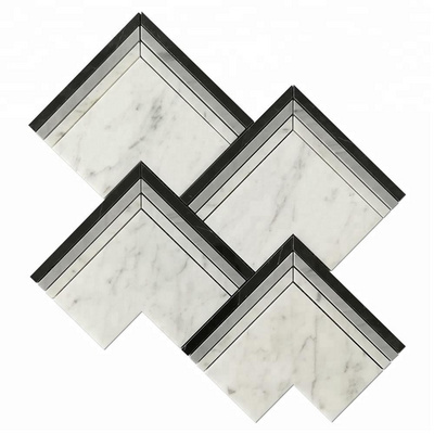 New Design Waterjet Art Marble Natural Stone Mosaic Tile