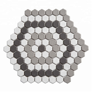 Mixed Color Porcelain Mosaic Tile Hexagon for Wall and Floor