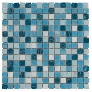 Schomex Blue Square Pool Glass Mosaic Backsplash  Kitchen Tiles Mosaic