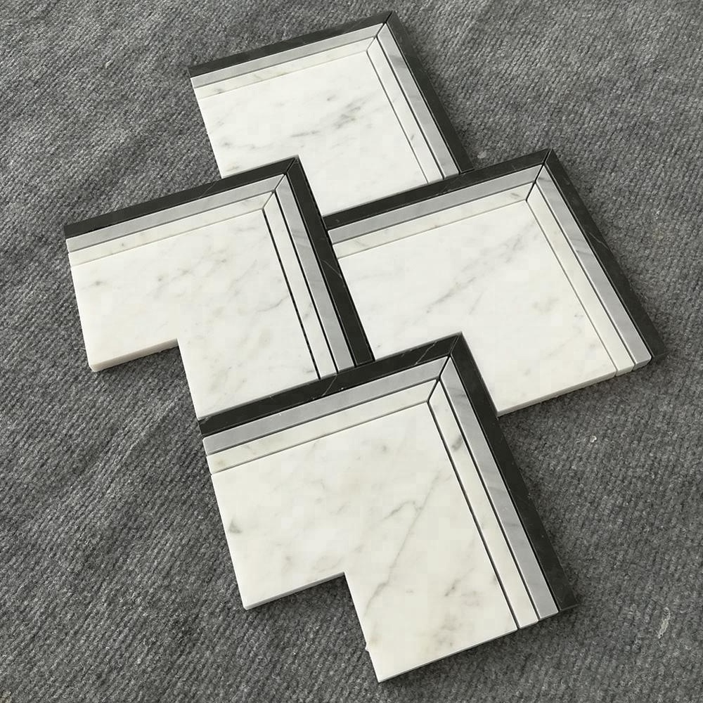 New Design Waterjet Art Marble Natural Stone Mosaic Tile