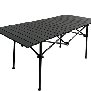 Wholesale Iron Outdoor Folding Table and Chairs Set Camping Folding Table Ultralight Portable RV BBQ Table