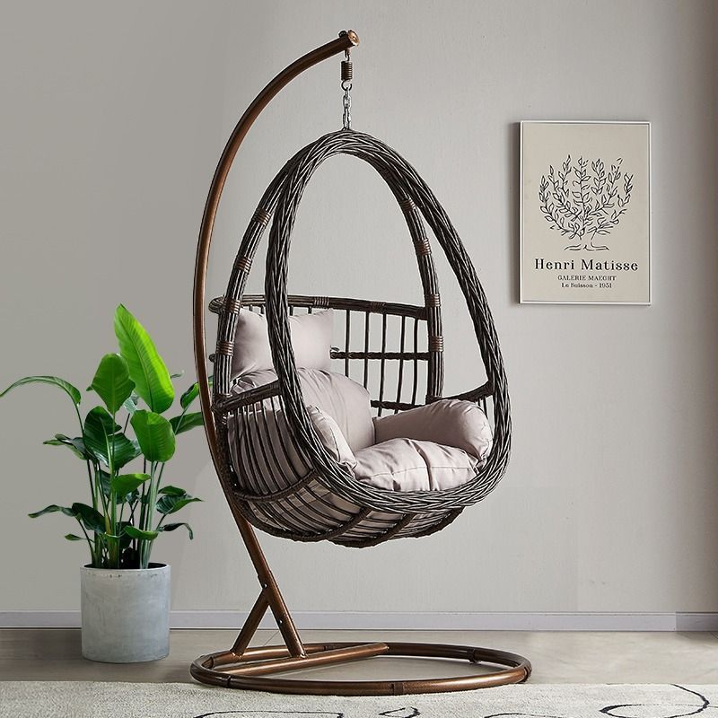 Wholesale outdoor rocking chairs balconies household hanging chairs swing  indoor bird's nest rattan chairs