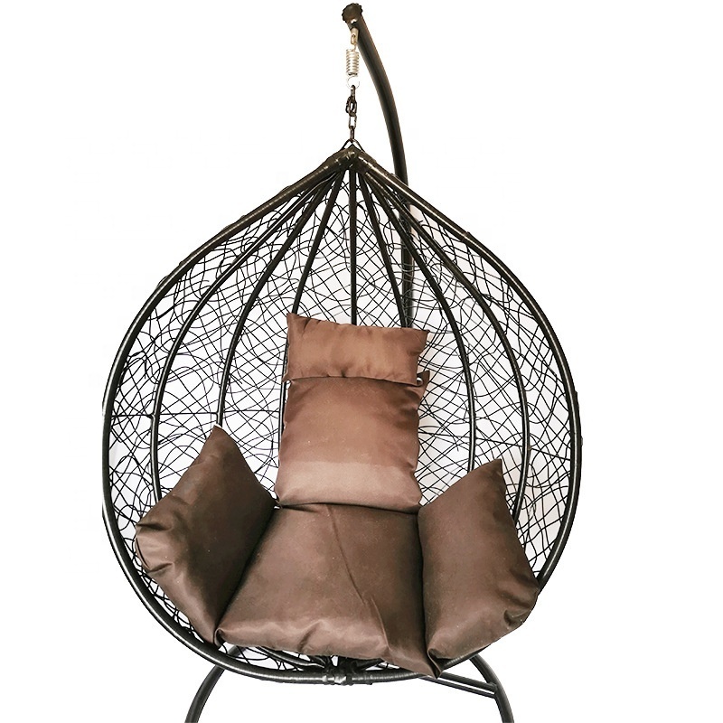 Outdoor leisure coarse rattan sitting and lying hanging chair balcony rocking egg chair swing bird's nest adult cradle