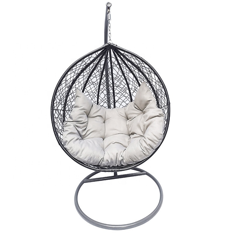 Outdoor leisure coarse rattan sitting and lying hanging chair balcony rocking egg chair swing bird's nest adult cradle