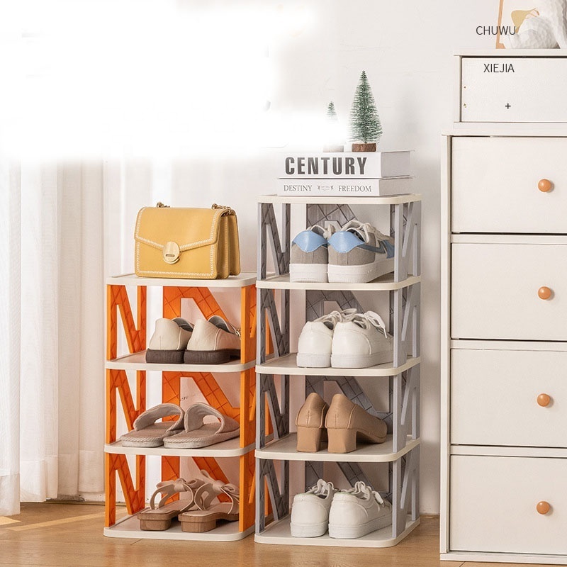 Multi-Layer Home and Office Space-Saving Plastic Shoe Storage Cabinet Simple Narrow Rack for Door and Kitchen Use Wholesale