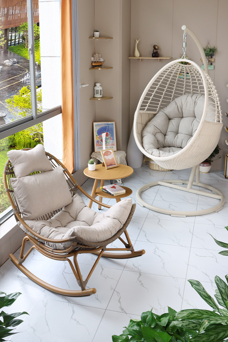 Net red hanging basket leisure lazy swing outdoor rocking chair balcony bird's nest rattan chair hanging chair