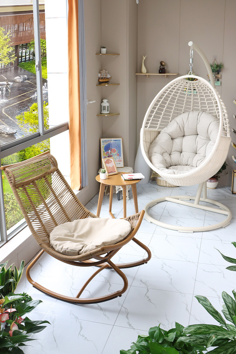 Net red hanging basket leisure lazy swing outdoor rocking chair balcony bird's nest rattan chair hanging chair