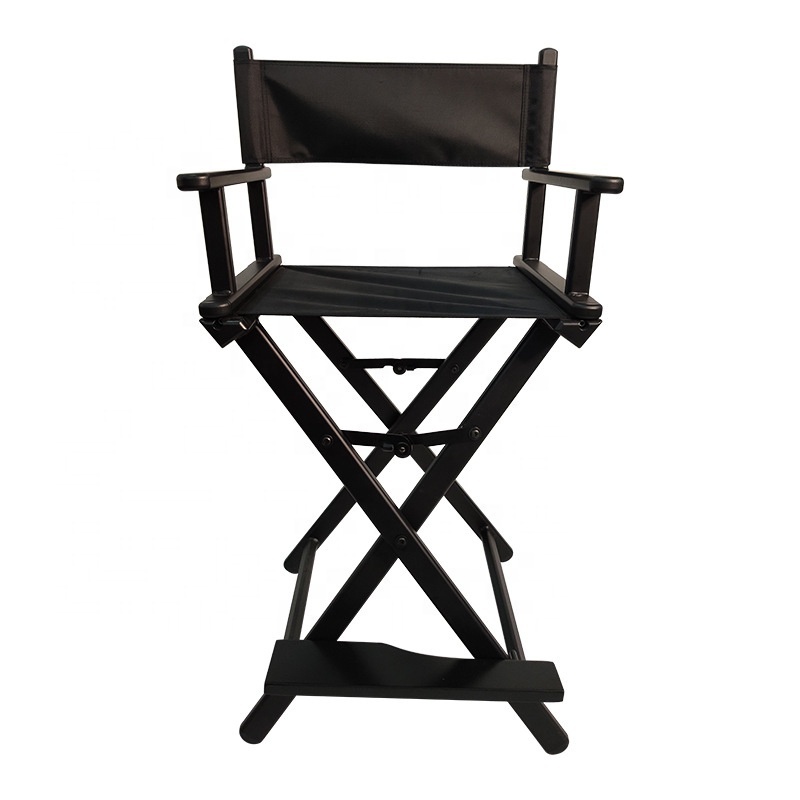 2023 outdoor portable makeup folding chair aluminum alloy studio makeup chair Oxford cloth high-foot director chair wholesale