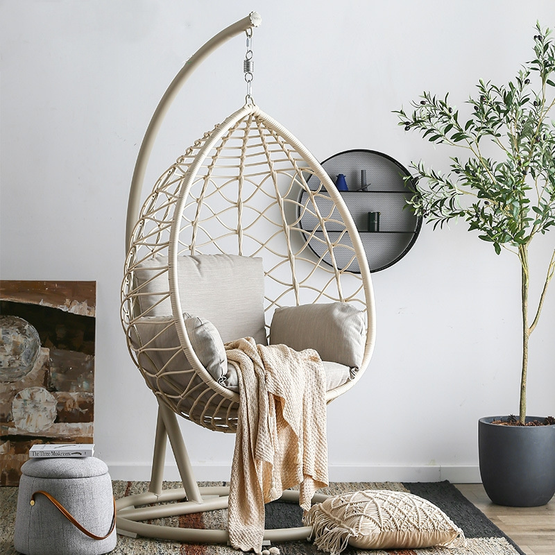 Net red hanging basket leisure lazy swing outdoor rocking chair balcony bird's nest rattan chair hanging chair