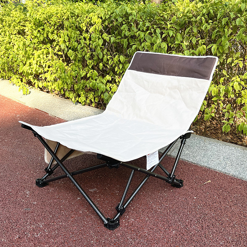 Outdoor Leisure Chair Portable Recliner Camping Fishing Folding Office Lunch Chair Convenient Compact Simple