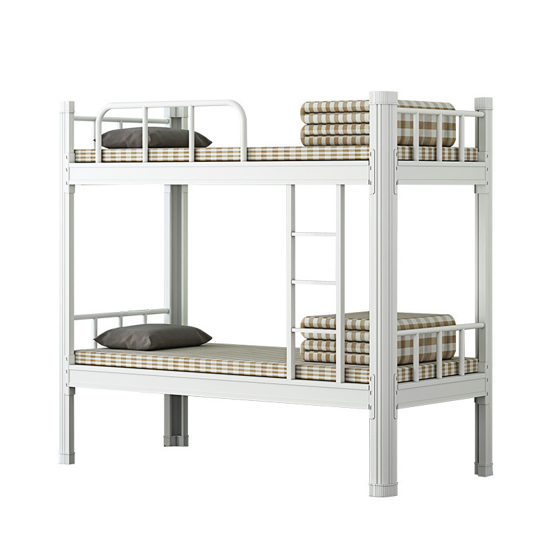 2024 hot Single bunk bed iron bunk frame staff dormitory bunk beds student flat high low iron beds