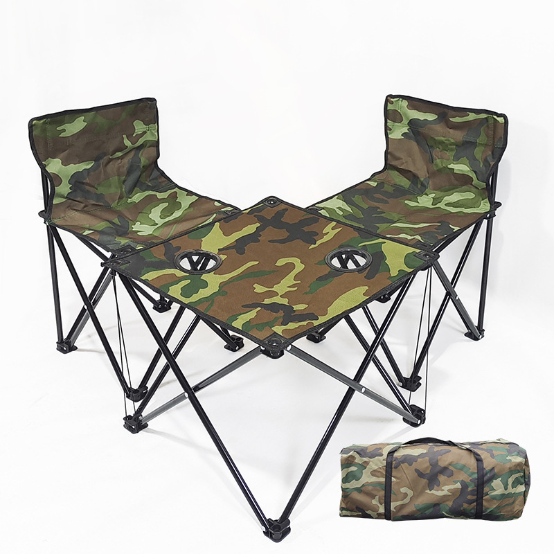 Outdoor folding leisure table and chair picnic camping barbecue table Portable road trip camping table and chair