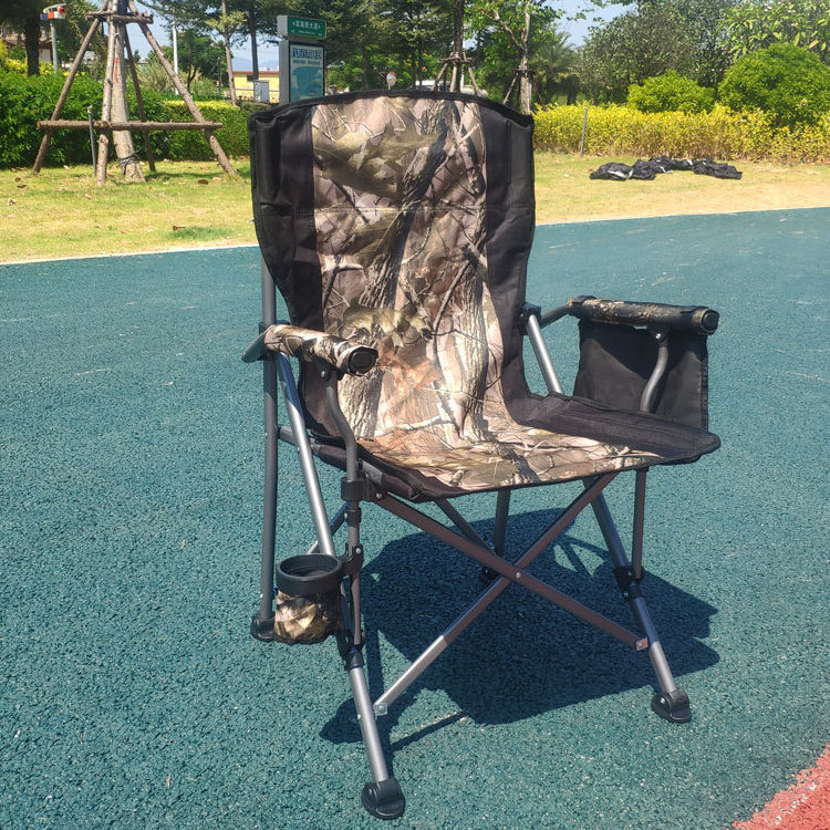 Outdoor folding chair armrest portable large camping chair director seat lightweight leisure beach fishing folding chair