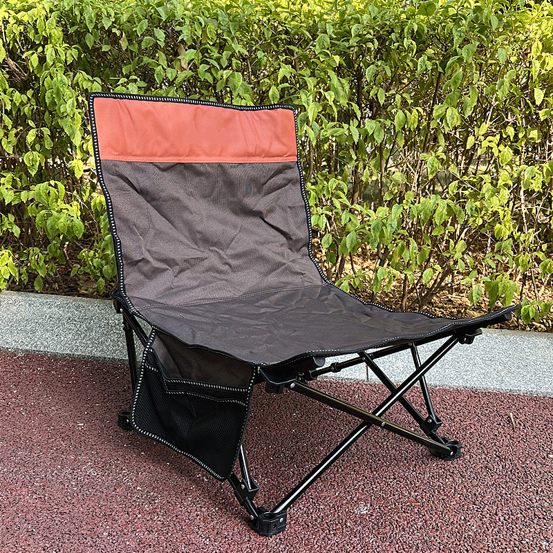 Outdoor Leisure Chair Portable Recliner Camping Fishing Folding Office Lunch Chair Convenient Compact Simple