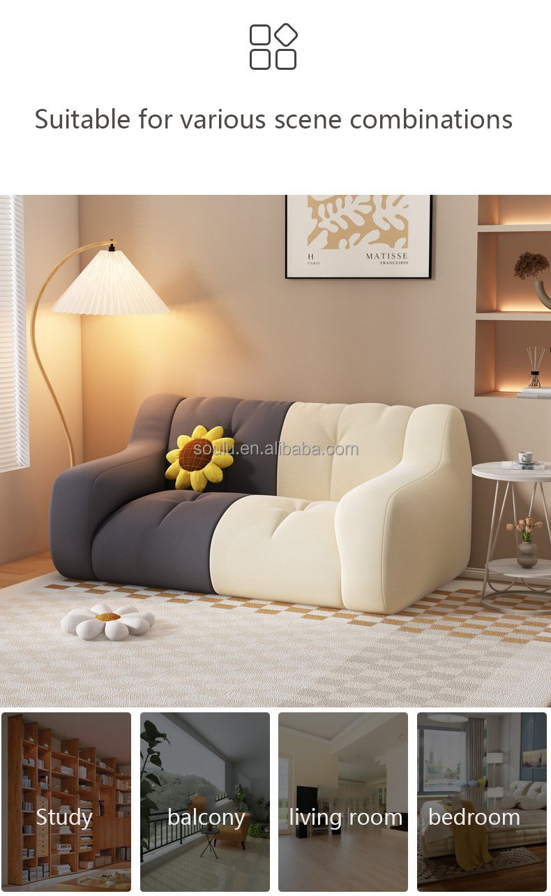 Factory's Hot Selling Lazy Sofa Can Lie Down and Sleep in Bedroom Sofa Two person Tatami Small Sofa Living Room