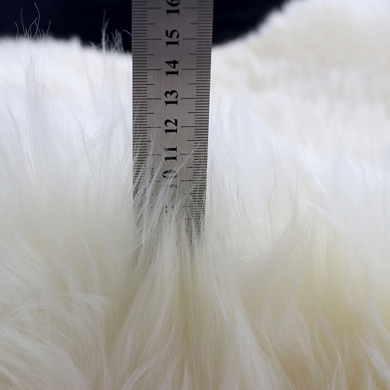 Top quality Natural Animal Fur, Long Curly Fur Mongolian Sheep Skin Leather, White Soft Shearling Sheepskin Fur