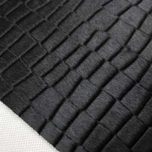 Manufacturer original black cowhide hair real cow skin embossing leather