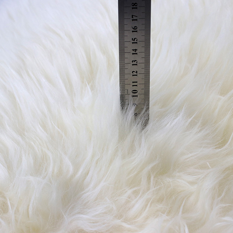 Top quality Natural Animal Fur, Long Curly Fur Mongolian Sheep Skin Leather, White Soft Shearling Sheepskin Fur