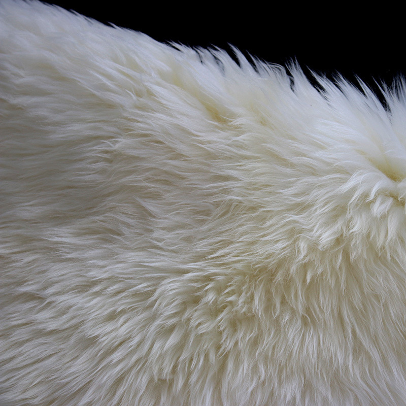 Top quality Natural Animal Fur, Long Curly Fur Mongolian Sheep Skin Leather, White Soft Shearling Sheepskin Fur