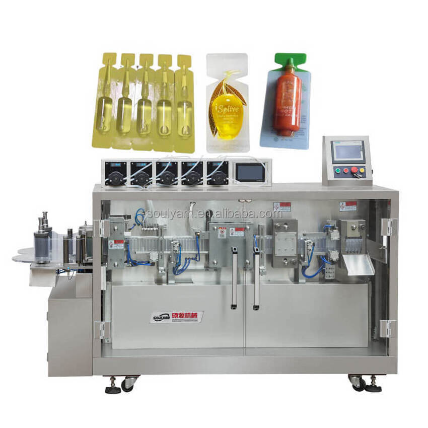 Auto Plastic Honey Blister Packing Machine For Ketchup Tomato Sauce Jam Syrup Honey Makeup Cream Cosmetic Liquid Essential Oil