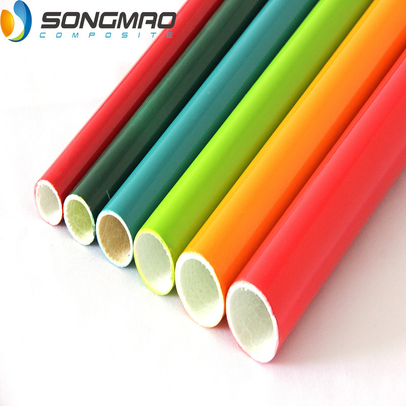 Customize colorful fiberglass tube 45mm 50mm fiberglass pipe tube for sale