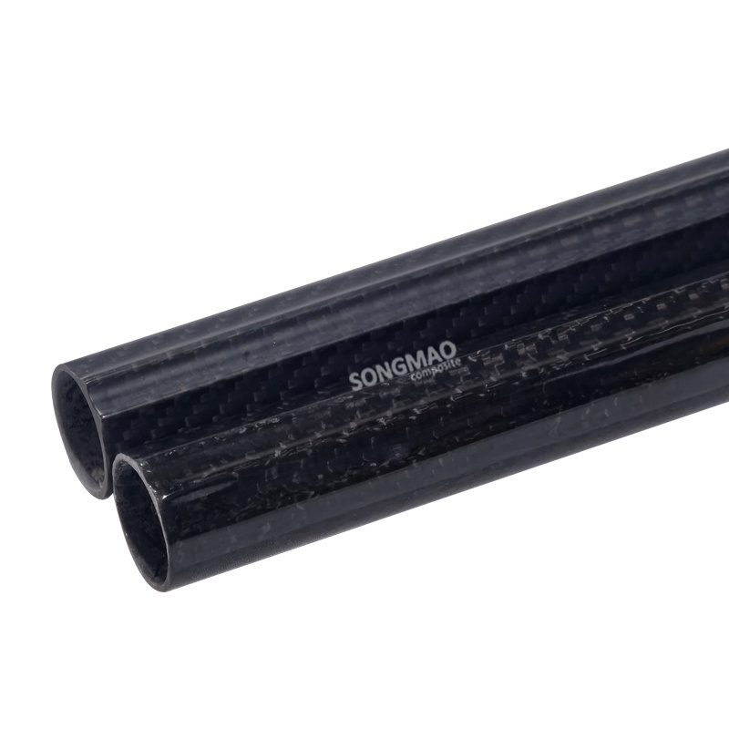 hot sale 3k twill glossy carbon fiber 120cm cuttlefish barrel tubes pipes with 2.5mm offset