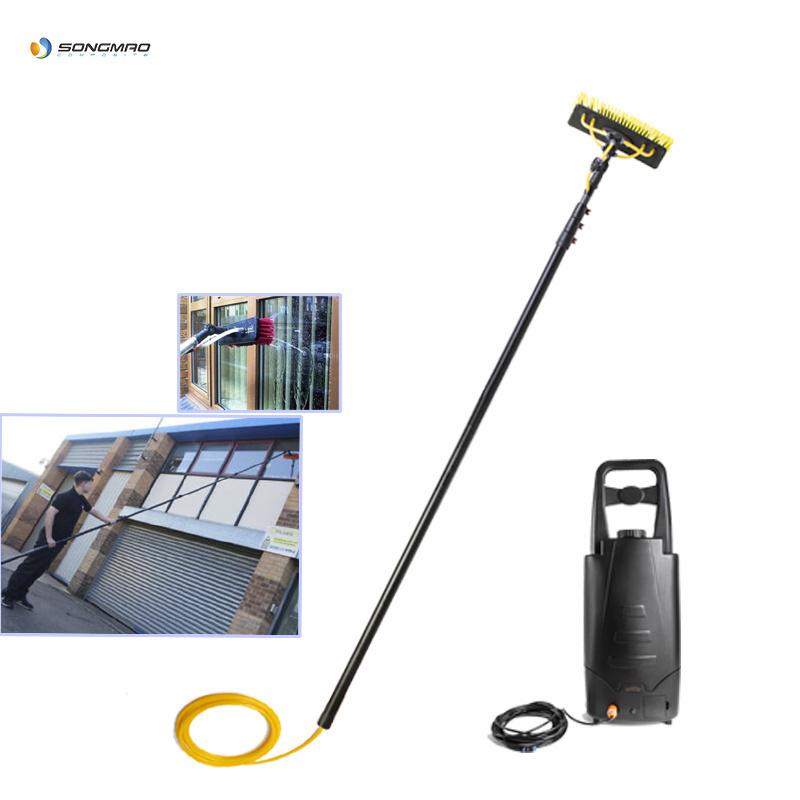 Carbon Fiber Telescopic Waterfed Poles Water Fed Brush Pole Solar Panel Window Cleaning  With Brush