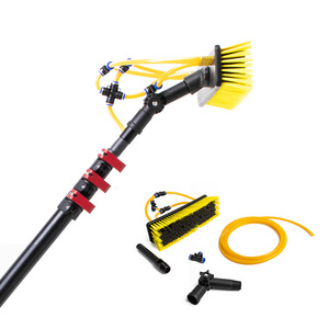 Carbon Fiber Telescopic Waterfed Poles Water Fed Brush Pole Solar Panel Window Cleaning  With Brush