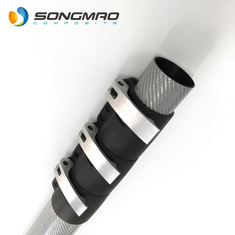 Factory custom 25ft 45 feet 60ft 10m telescoping pole high strength carbon fiber telescopic pole