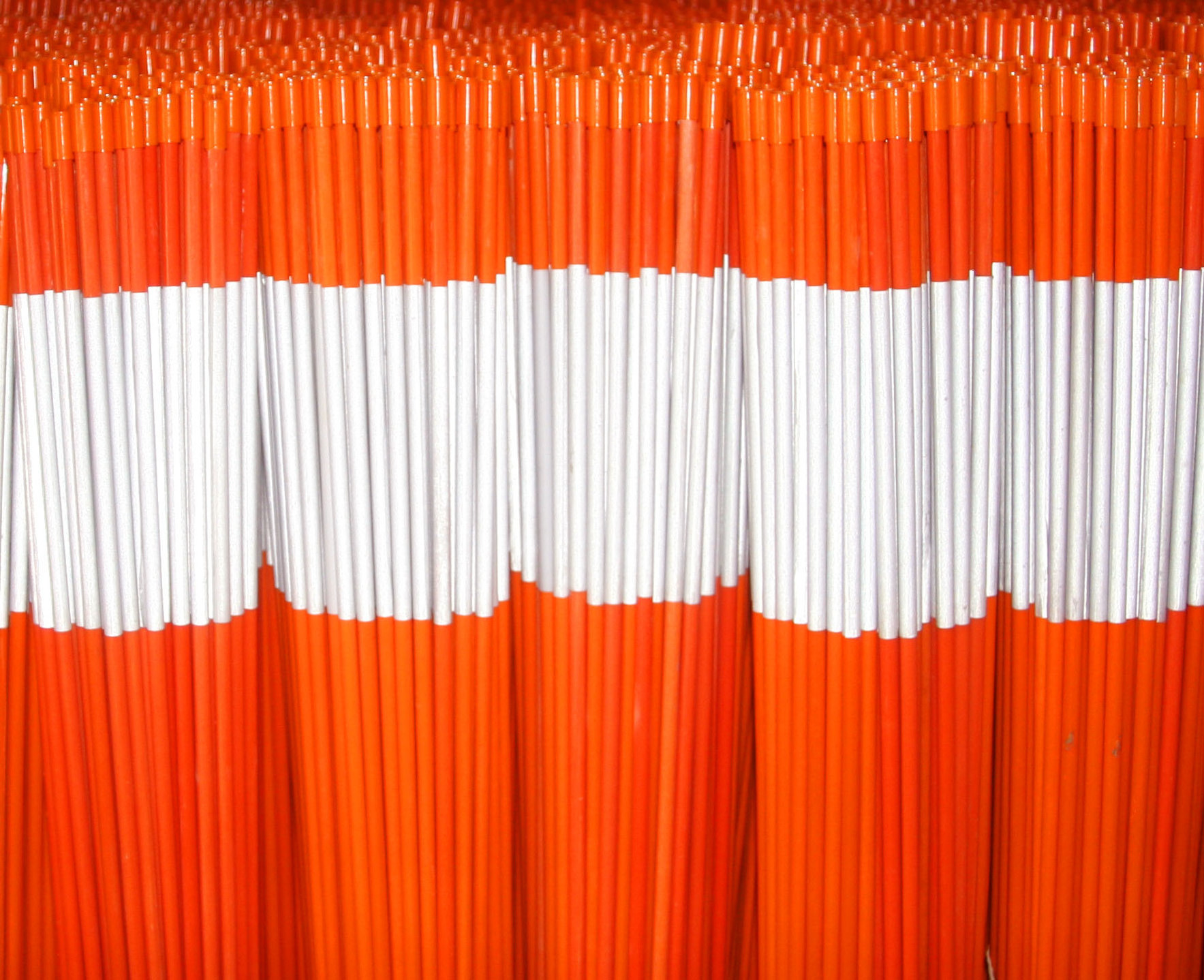 Driveway snow poles reflective orange markers with Cap and Reflective Tape pointed end snow poles