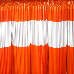 Driveway snow poles reflective orange markers with Cap and Reflective Tape pointed end snow poles