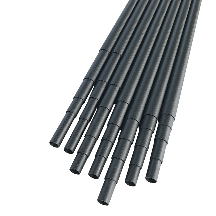 Customization 35ft 45 Feet 60ft Carbon Fiber Telescopic Tent Poles Extension Pole Extendable Pole Telescopic